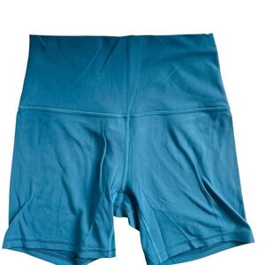 Lululemon Teal Blue High-Waisted Shorts